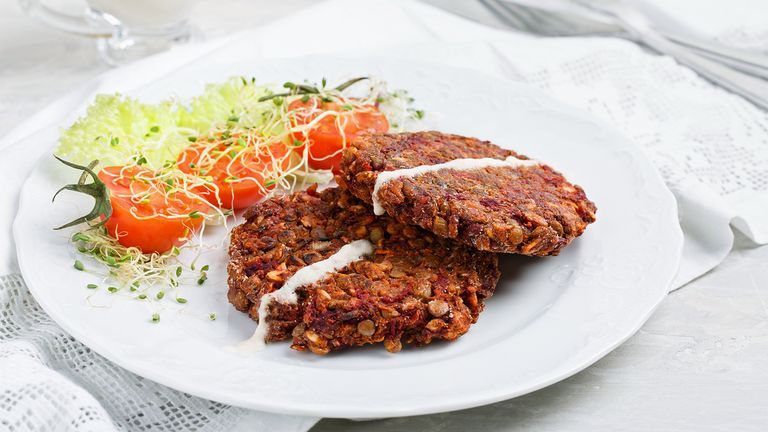 Caramelized Onion Lentil Burgers